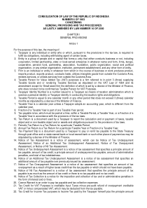 印尼税法-程序法英文版No162000_procedurelaw