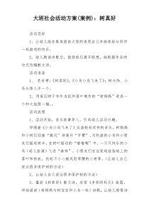 大班社会活动方案(案例)：树真好