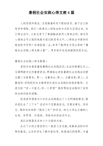 暑假社会实践心得支教4篇