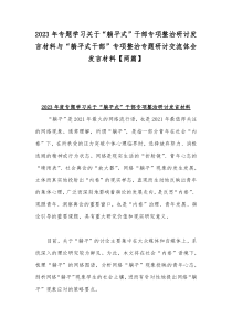 2023年专题学习关于“躺平式”干部专项整治研讨发言材料与“躺平式干部”专项整治专题研讨交流体会