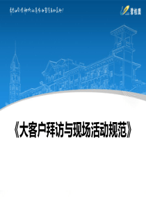 3.大客户拜访及活动规范PPT资料