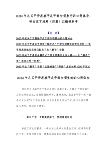 2023年在关于开展躺平式干部专项整治的心得体会、研讨发言材料（四篇）汇编供参考