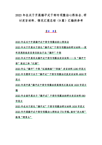 2023年在关于开展躺平式干部专项整治心得体会、研讨发言材料、情况汇报总结（9篇）汇编供参考