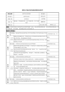 投资公司地市信托部经理职务说明书