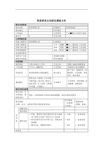 投资研發主任岗位说明书