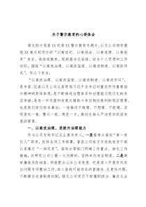 关于警示教育的心得体会