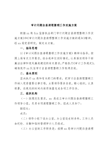 审计问题自查清理整顿工作实施方案