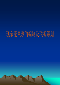 现金流量表的编制及税务筹划