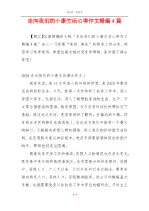 走向我们的小康生活心得作文精编4篇