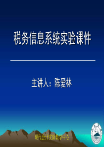 税务信息系统实验课件