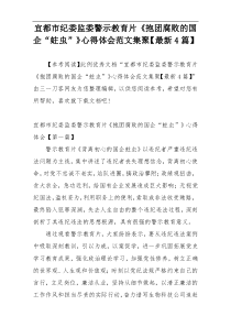 宜都市纪委监委警示教育片《抱团腐败的国企“蛀虫”》心得体会范文集聚【最新4篇】