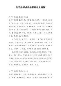 关于干部成长感恩谁作文精编