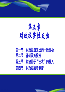 财政学(陈共第七版)第五章投资性支出