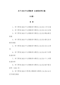 9篇关于2023年主题教育全流程材料汇编