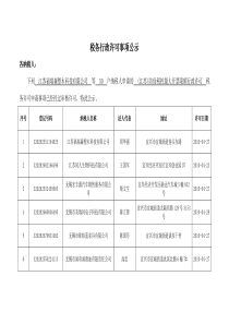 第一税务分局XXXX年4月税务行政许可事项公示doc-税