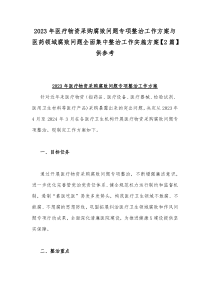 2023年医疗物资采购腐败问题专项整治工作方案与医药领域腐败问题全面集中整治工作实施方案【2篇】