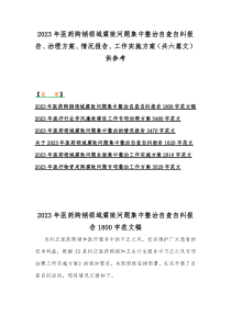 2023年医药购销领域腐败问题集中整治自查自纠报告、治理方案、情况报告、工作实施方案（共六篇文）