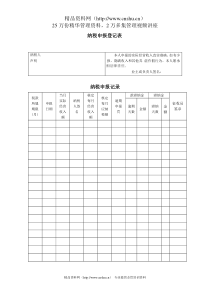 纳税申报登记表