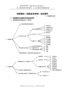 纳税筹划纳税成本控制实务操作