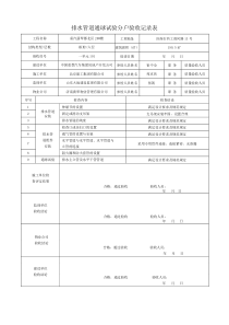 排水管道通球试验分户验收记录表已做