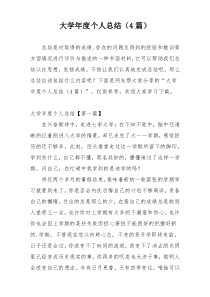 大学年度个人总结（4篇）