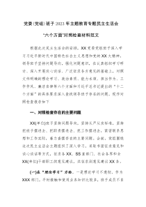 党委(党组)班子2023年主题教育专题民主生活会“六个方面”对照检查材料范文