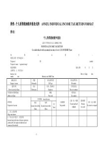 附件个人所得税纳税申报表式样