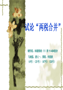 马靖茹 两税合并