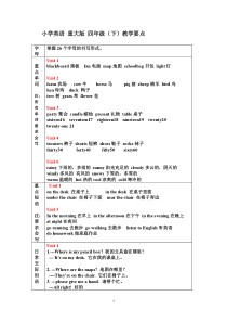 重大版-新版小学英语四年级下-复习资料