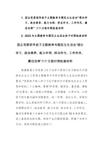 两篇：党委领导班子主题教育专题民主生活会“理论学习、政治素养、能力本领、担当作为、工作作风、廉洁