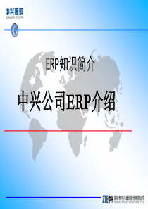 ERP知识简介--中兴公司ERP介绍（PPT118页）