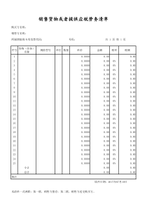 销售货物或者提供应税劳务清单-模板