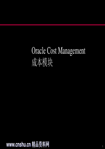 Oracle成本管理的培训资料(PPT 102页)