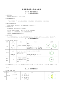 高中数学必修1知识点总结：第一章-集合与函数概念