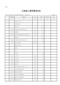 (审核下浮)整合预算3标工程量清单