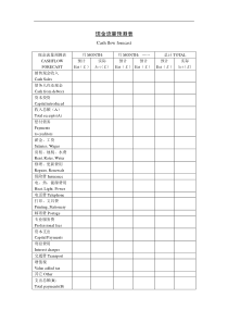 现金流量预测表