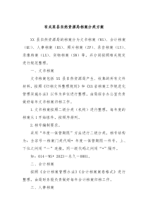 有关某县自然资源局档案分类方案