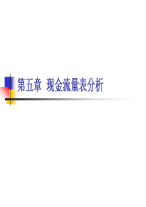 第五章现金流量表分析