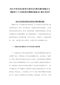 2023年党员政治素质方面存在问题及整改措施与主题教育六个方面检视问题整改措施【2篇】供参考