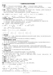 一次函数知识点总结与常见题型