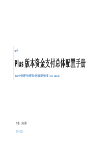 Plus版本资金支付配置手册