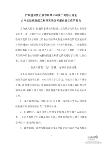 ST盛润A：关于对防止资金占用长效机制建立和落实情况开展自查工作的