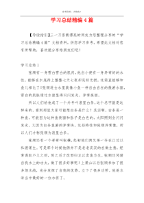 学习总结精编4篇