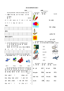 汉语拼音单元试卷复习【幼小衔接-拼音】1