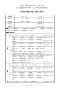 信托投资公司资产经营部核销资产经营专责职务说明书