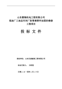 柴油质量升级技术改造投标书