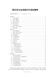 国有资本金效绩评价指标解释(1)