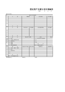 固定资产及累计折旧增减变动及余额明细表