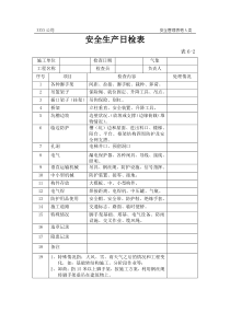 安全生产日检表