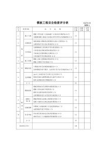 模板工程安全检查评分表